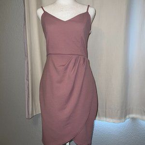 NWT Women Lulus Forever Your Girl Mauve Pink Bodycon Dress Size Medium